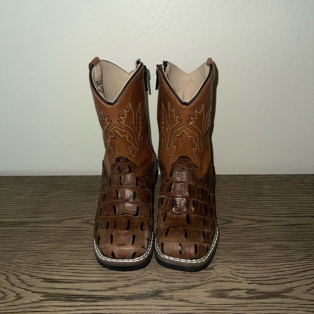 Kids Brown Western Boots